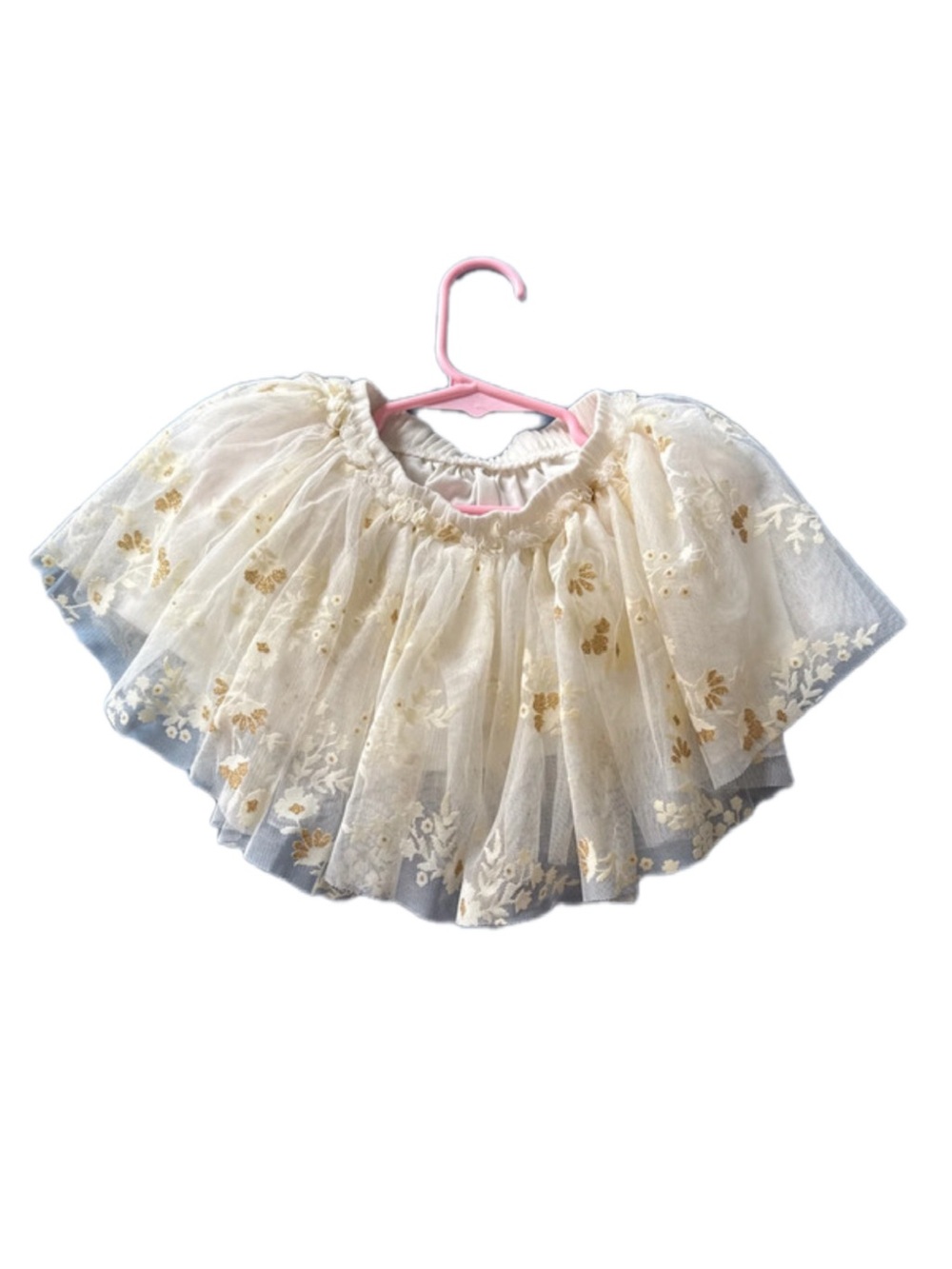 The Children's Place Cream and Gold Tulle Skirt